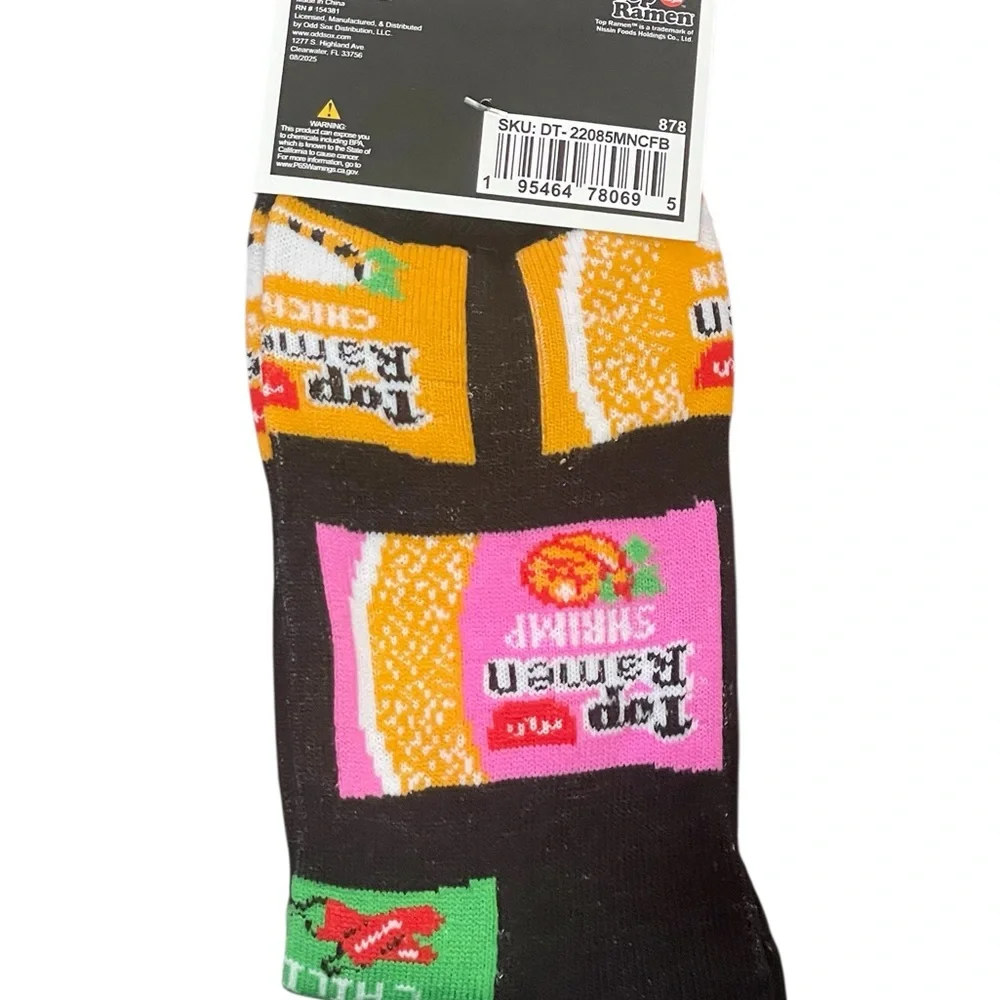 ISSI Top‎ Ramen Crew Socks - Black, Yellow, Green, Red